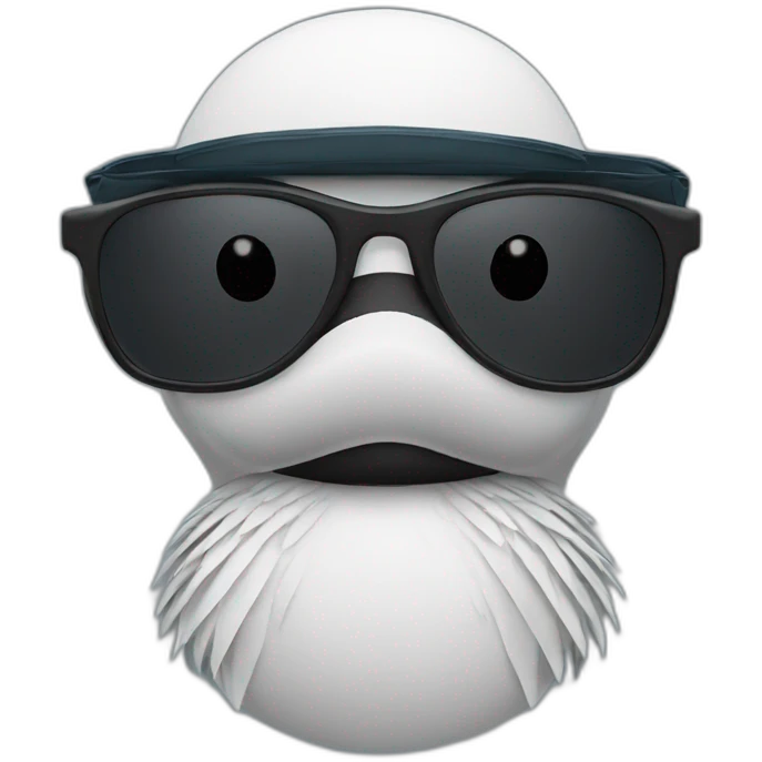 A minnesota loon wearing stylish minimal glasses emoji