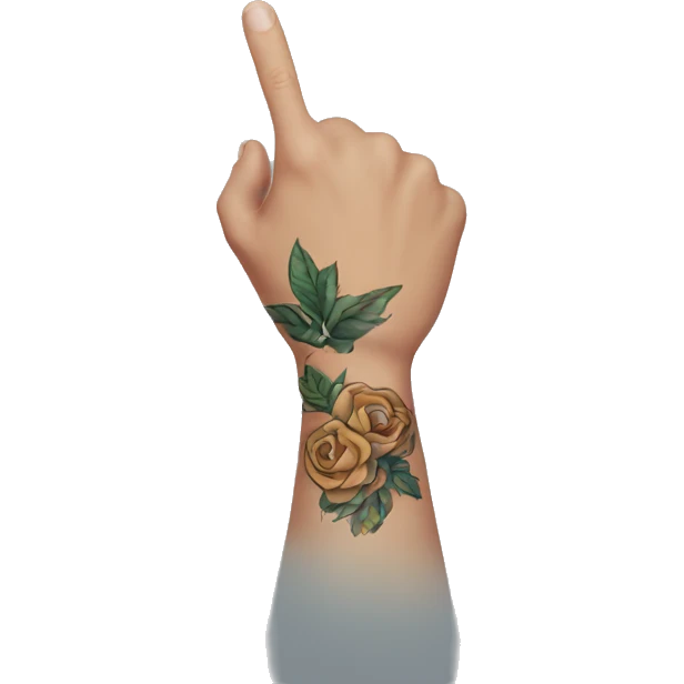 Tattooed arm emoji