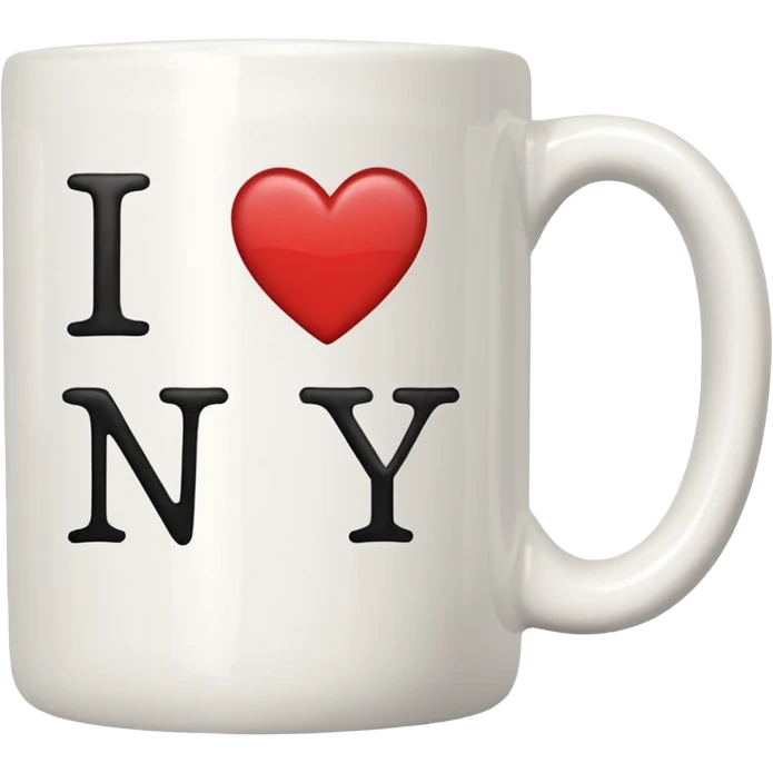 A mugcup with I❤️NY emoji