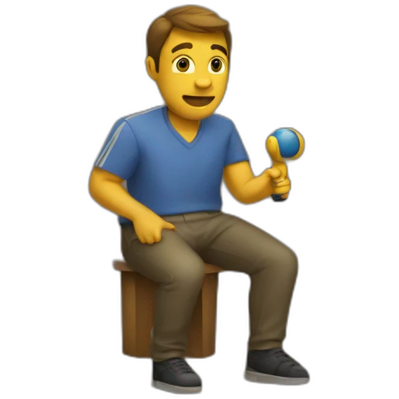 men taking a clubbell emoji