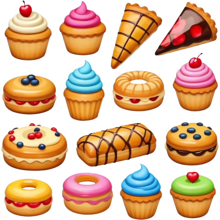 Stickers pastelería emoji