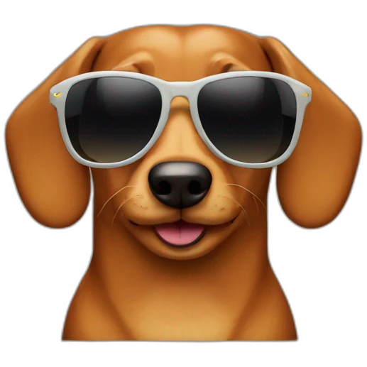 wiener dog sunglasses emoji
