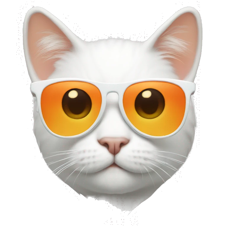 White orange Cat with sunglasses emoji