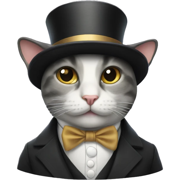 cat with tophat emoji