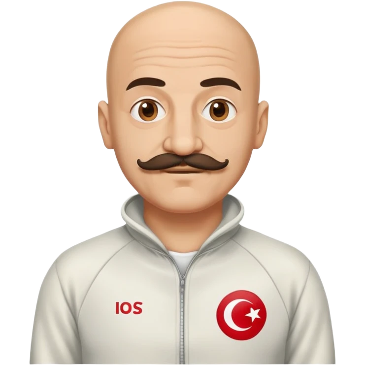 Recep İvedik, Turkish comedy character with mustache, bald head, wearing tracksuit emoji