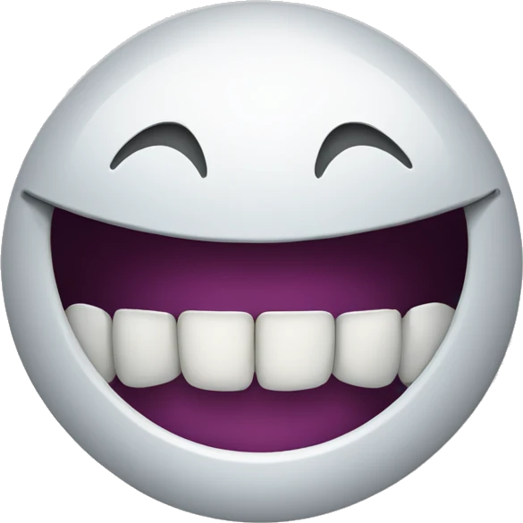 Smiley face one tooth  emoji