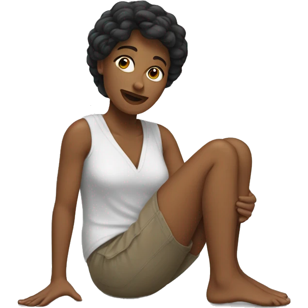 Femme qui lève ses pieds  emoji