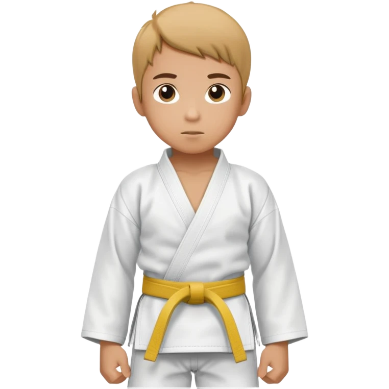 Judo boy with white belt  emoji