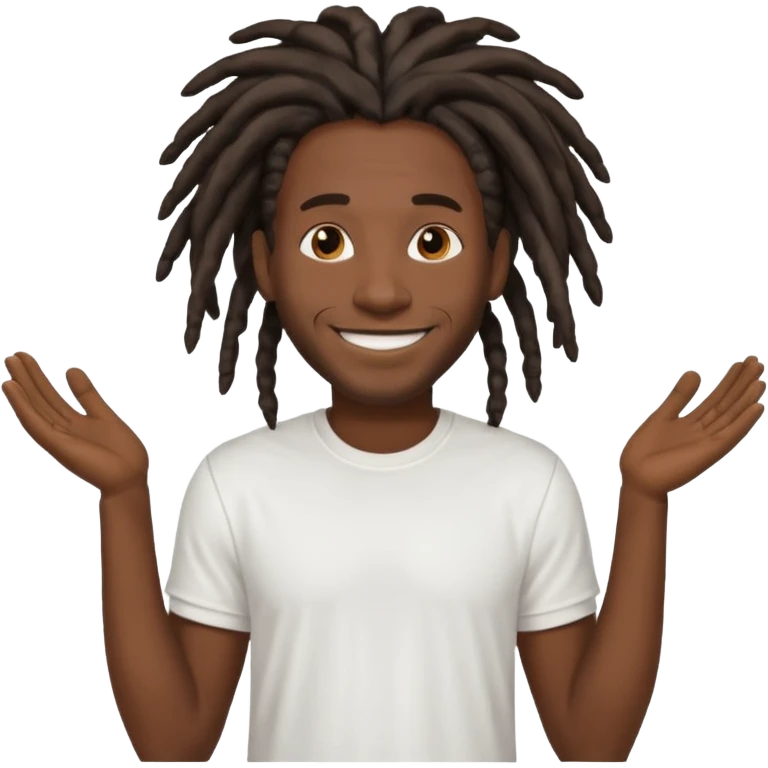Homem negro de dreads emoji