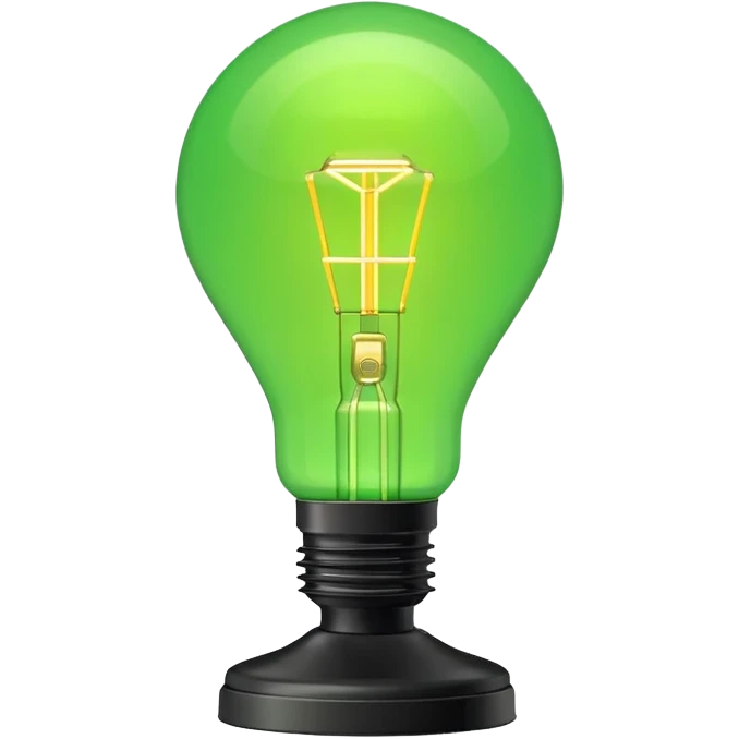 1980s green lighting lamp emoji