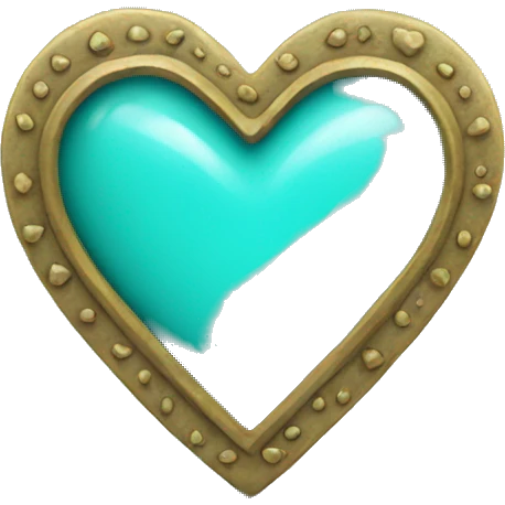 Turquoise heart emoji
