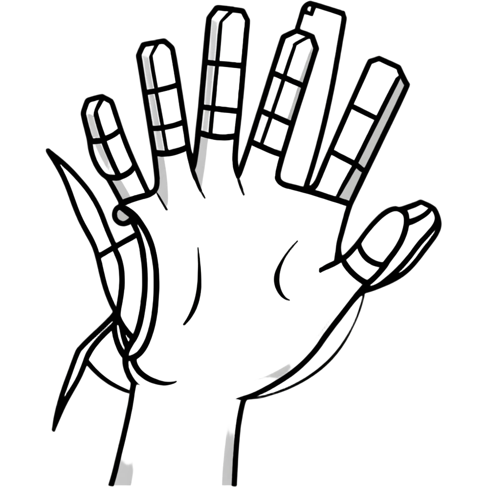 hands gripping bars, cartoonish emoji