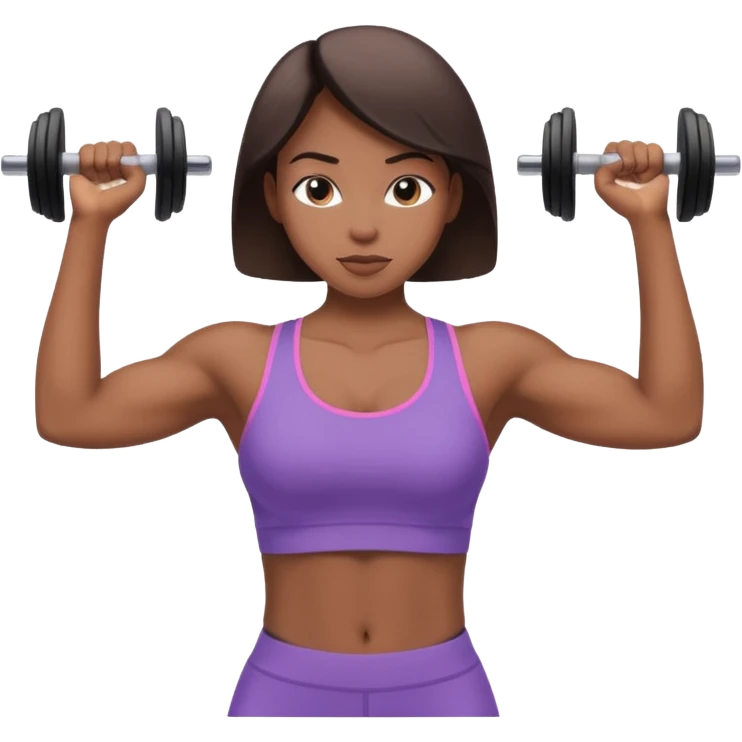 female performing back and shoulders exercise emoji