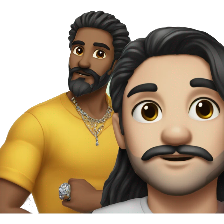 jewelry duo black hair happiness emoji