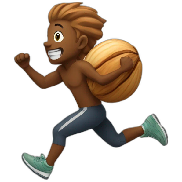 Hazelnut running emoji