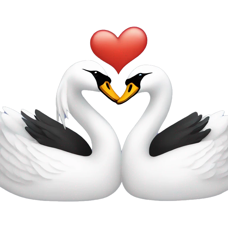 2 Swans in love emoji