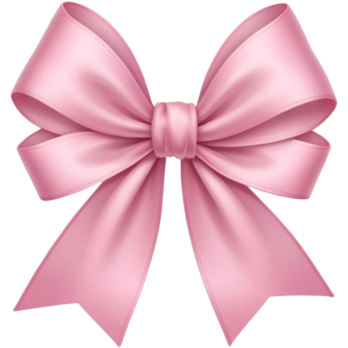 Ribbon which color is a light pink emoji