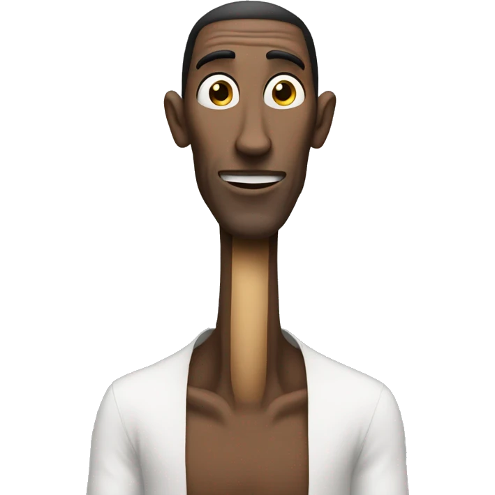 Man with a very long neck emoji