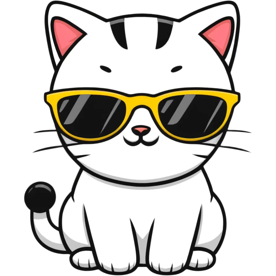 Cat with sunglasses emoji