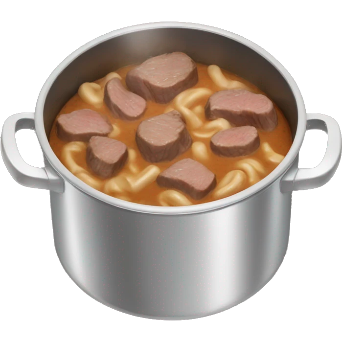 beef stroganoff in a pot emoji