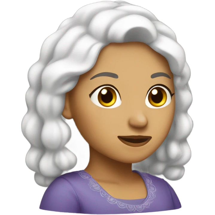 Mujer blanca castaña emoji