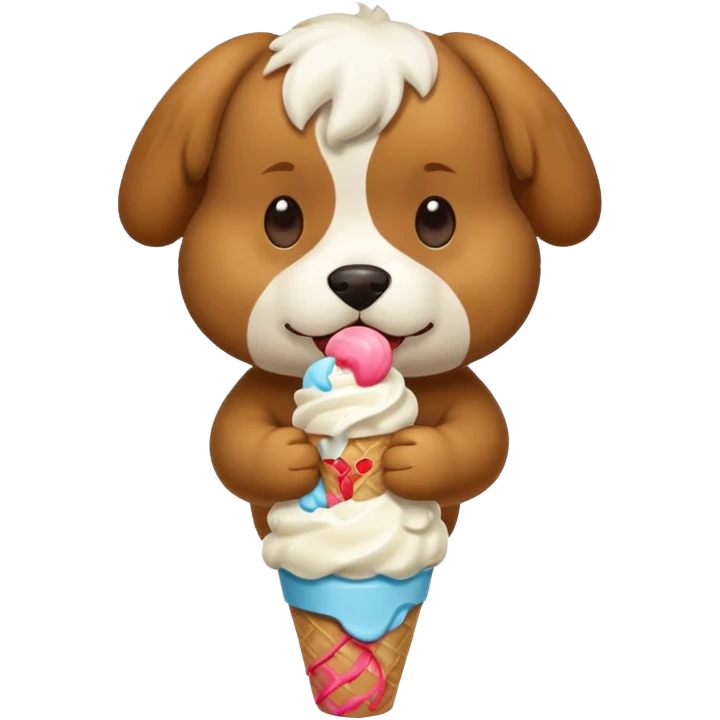 dog with ice cream  emoji