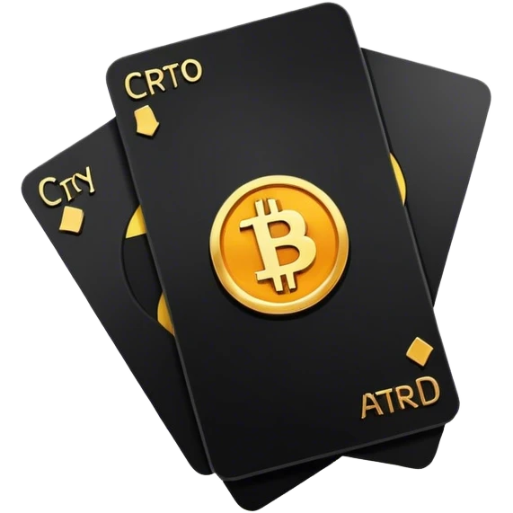 black card with "CRYPTO" text on it emoji