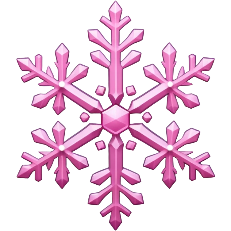 snow flake pink emoji