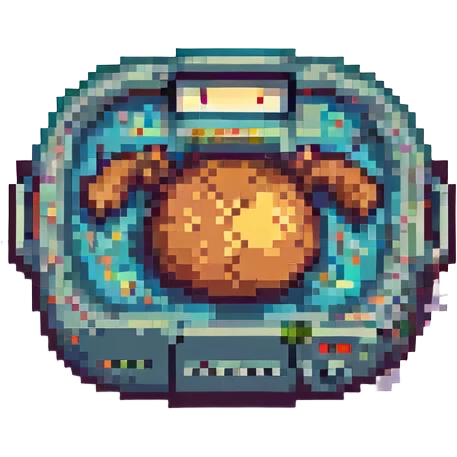 pixel art stomach, retro video game style emoji