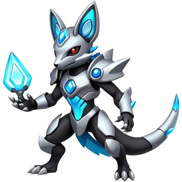 Futuristic Primagen-Protogen-Fakémon-Pokémon-creature-fusion (full body) emoji