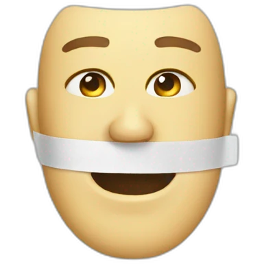 taped mouth emoji