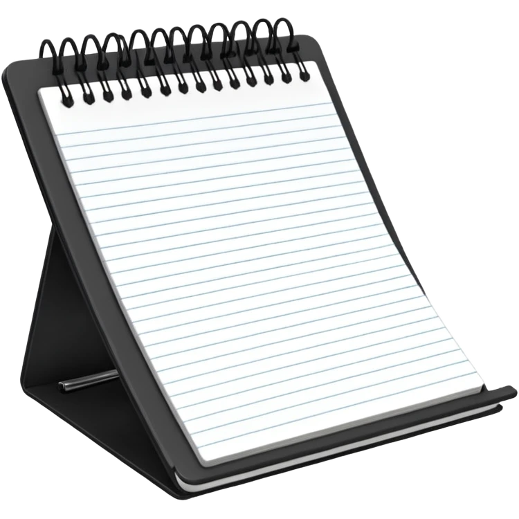 music notebook with stand emoji