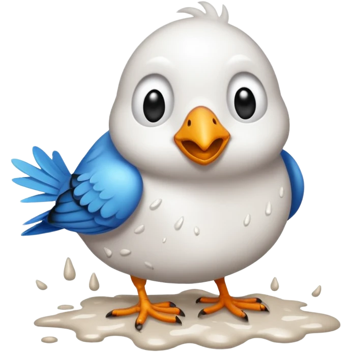 Bird pooping emoji