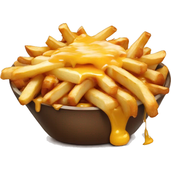 Poutine qui mange une poutine emoji