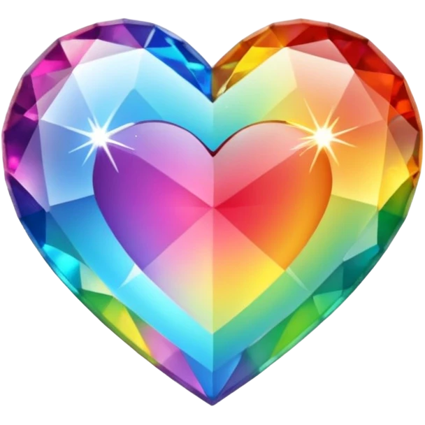 Haz un corazón arcoiris pero de vidrio no emoji emoji