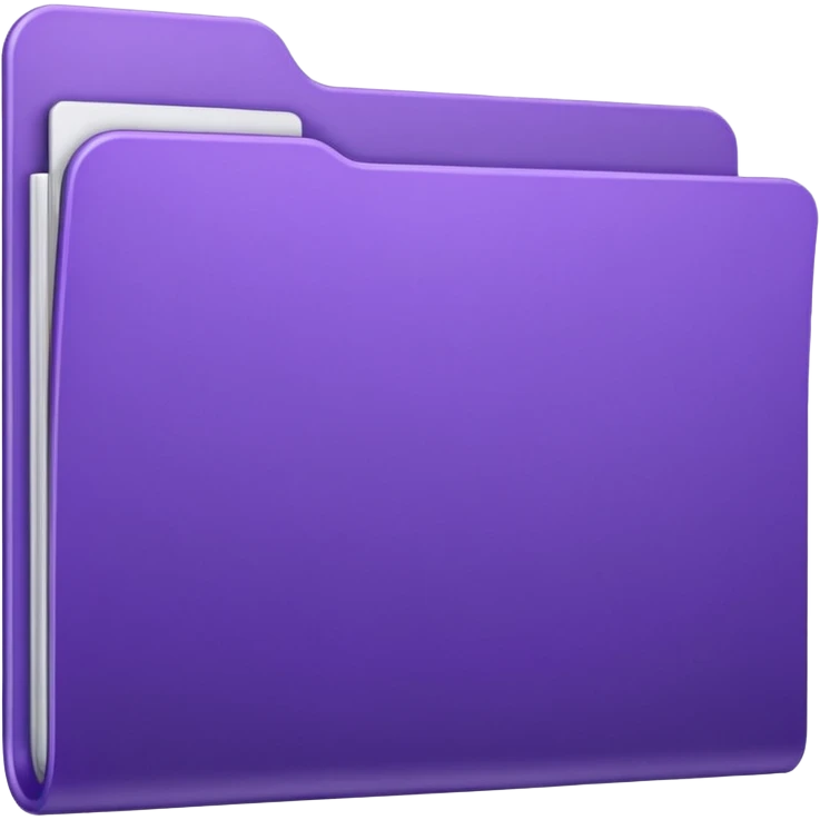 purple empty closed folder emoji