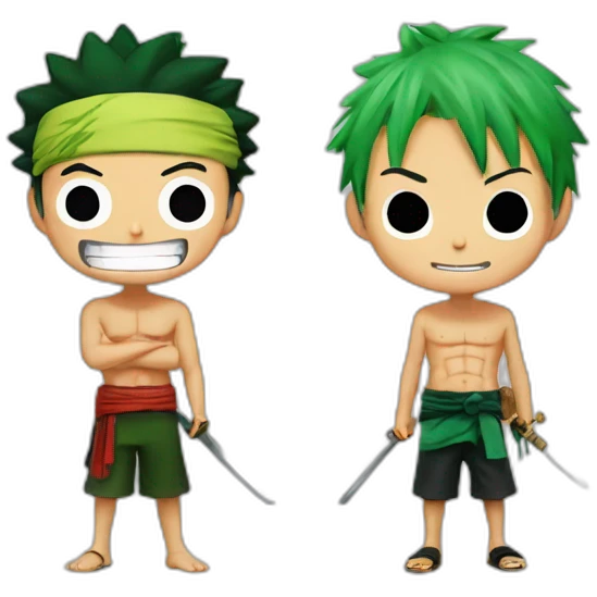 Zoro and Luffy emoji