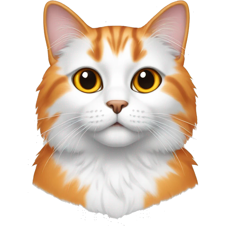 Persa Cat white and orange emoji