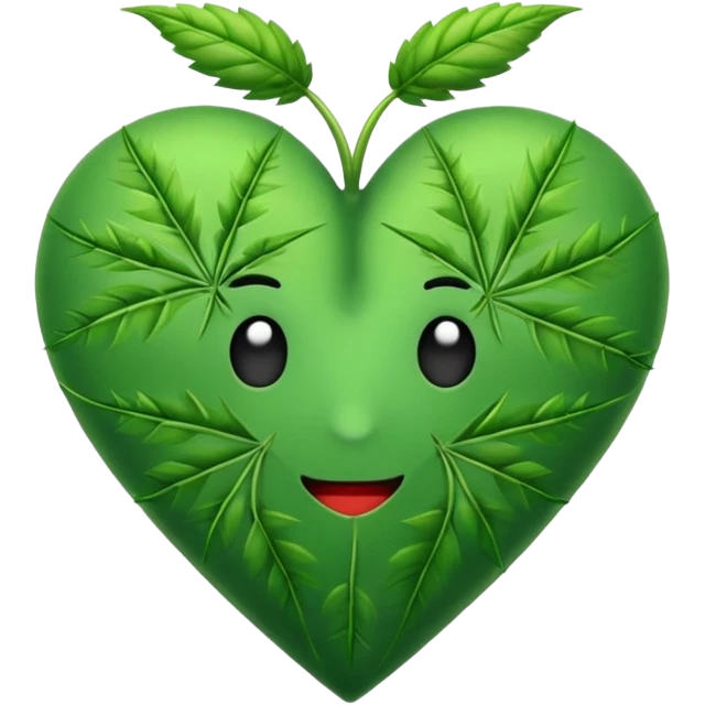 Animated weed heart emoji