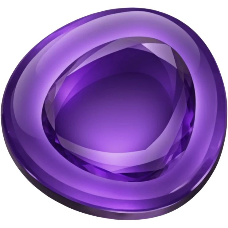 Amethyst oval-shaped worrystone emoji