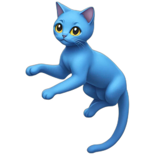 blue mew levitating emoji