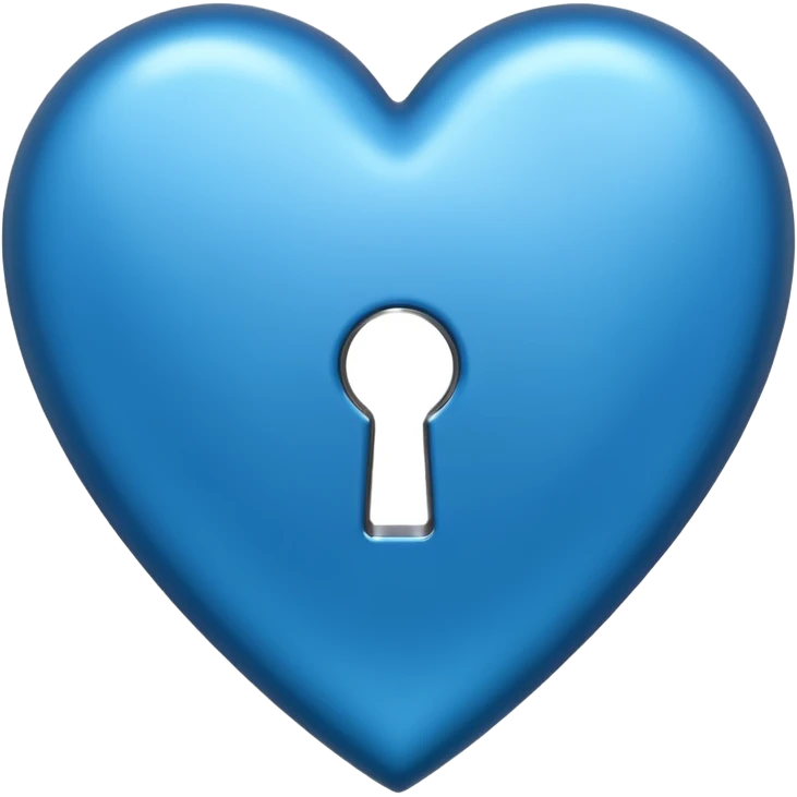 blue heart with a keyhole emoji