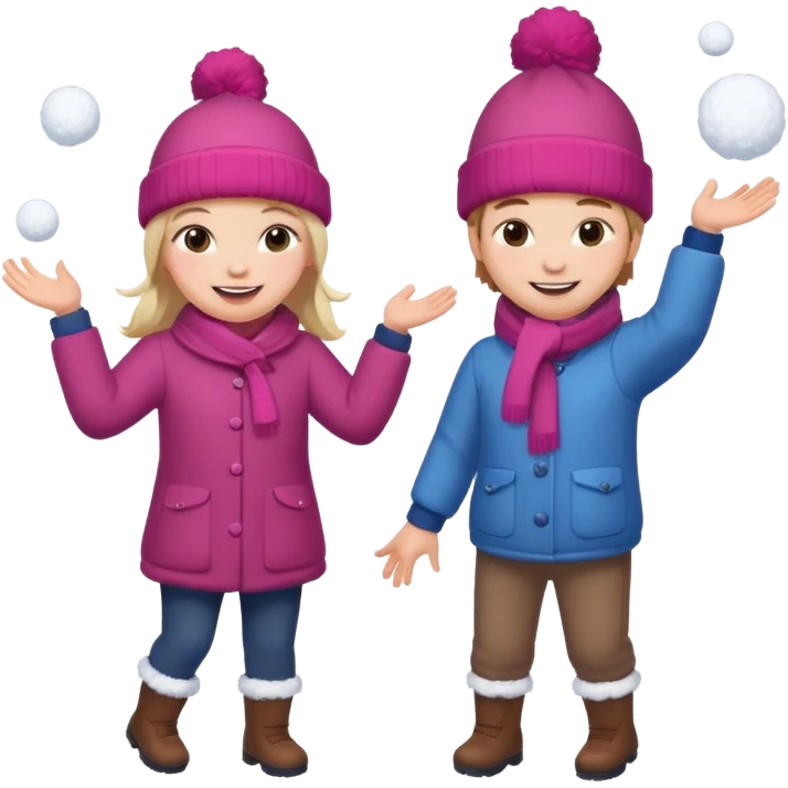 snowball fight pair emoji