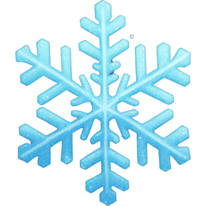 Blue sparkly snowflake emoji