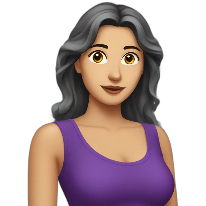 Armenian women in purple clothing in the bus station emoji
