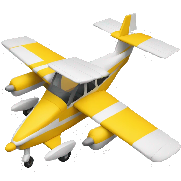 Real airplane cessna modelo 182 yellow slide emoji