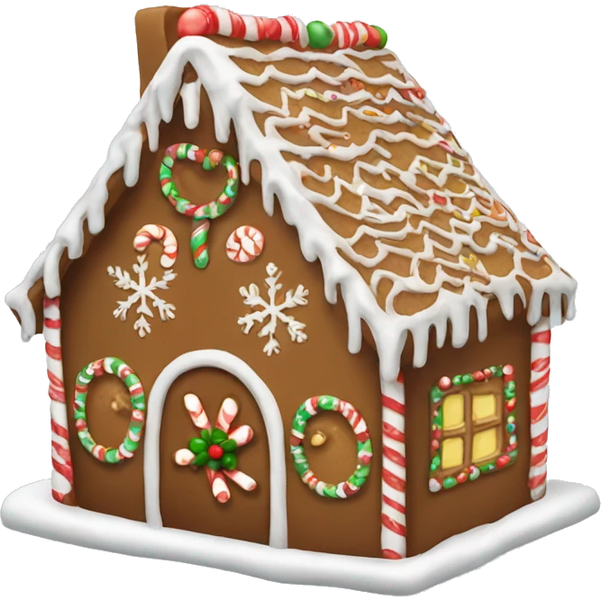 Christmas gingerbread house emoji