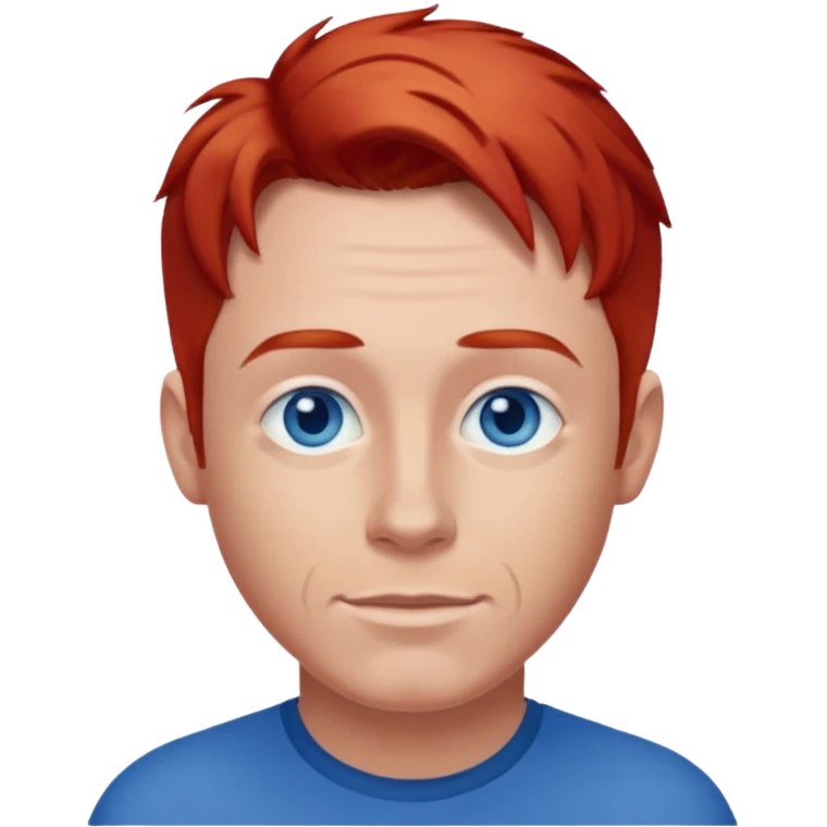 Dave Farrell with blue eyes, red hair emoji