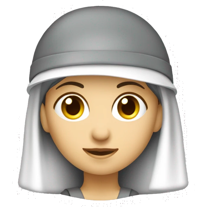ingeniera mujer con casco blanco granduandose, con toga emoji