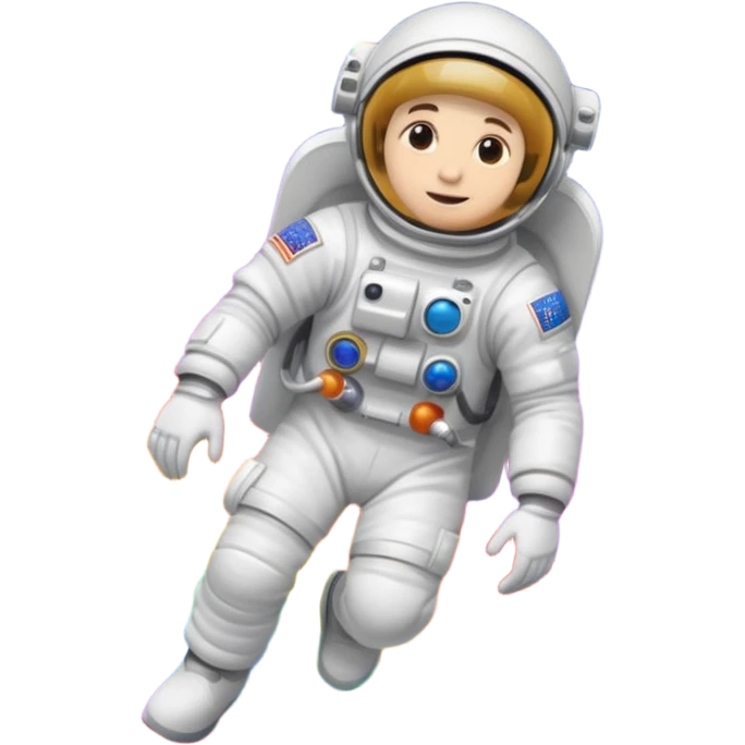 Astronaut on rainbow trail emoji